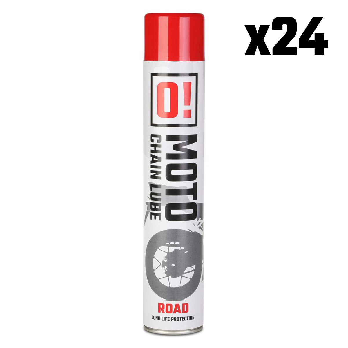 OMOTO sada 24 kusy sprej mazivo do řetězu 750ML ROAD O! mazivo na řetězy (O!MOTO) (OLE-006) (set 24 kusy)